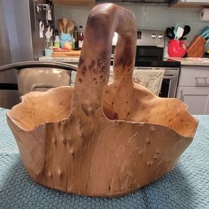 Indian summer decorative wooden bowl